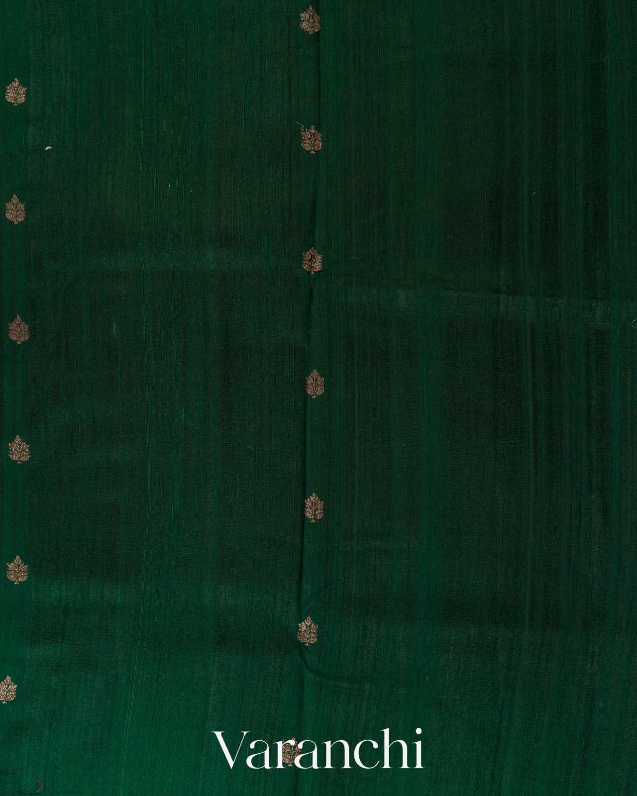 Bottle Green Pure Raw Silk Handloom Saree