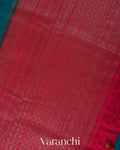 Teal Blue wewePure Raw Silk Handloom Saree