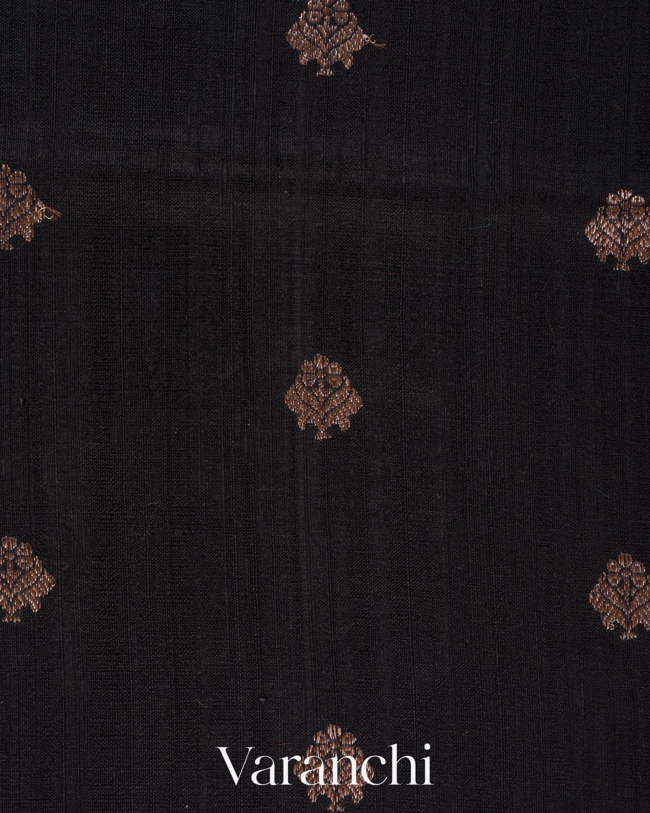 Charcol Black Pure Raw Silk Handloom Saree