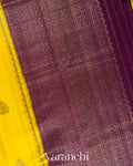 Lemon Yellow Pure Raw Silk Handloom Saree