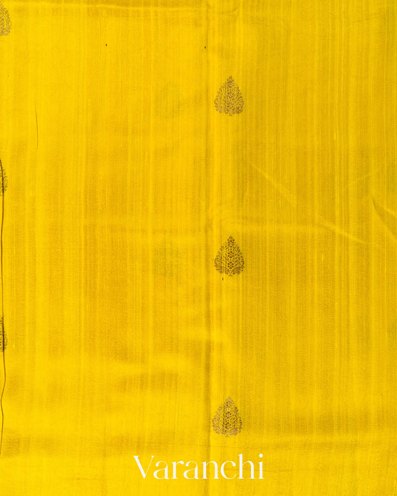 Lemon Yellow Pure Raw Silk Handloom Saree