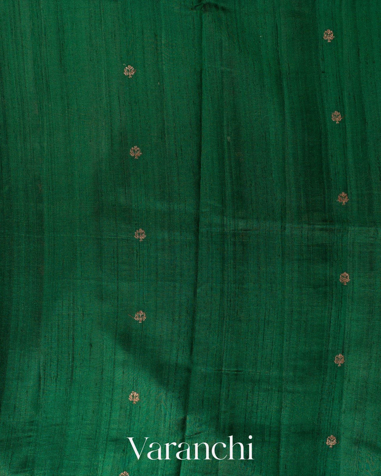 Bottle Green Pure Raw Silk Handloom Saree