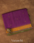 Purple Pure Raw Silk Handloom Saree