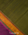 Purple Pure Raw Silk Handloom Saree