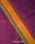 Purple Pure Raw Silk Handloom Saree