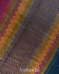 Purple Wine Pure Raw Silk Handloom Saree