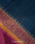 Purple Wine Pure Raw Silk Handloom Saree