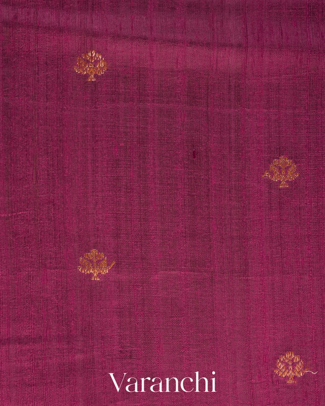 Purple Wine Pure Raw Silk Handloom Saree