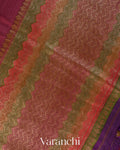 Wine Red Pure Raw Silk Handloom Saree
