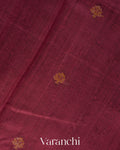 Wine Red Pure Raw Silk Handloom Saree