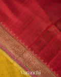 Mustard Yellow Pure Raw Silk Handloom Saree