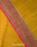 Mustard Yellow Pure Raw Silk Handloom Saree