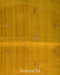 Mustard Yellow Pure Raw Silk Handloom Saree