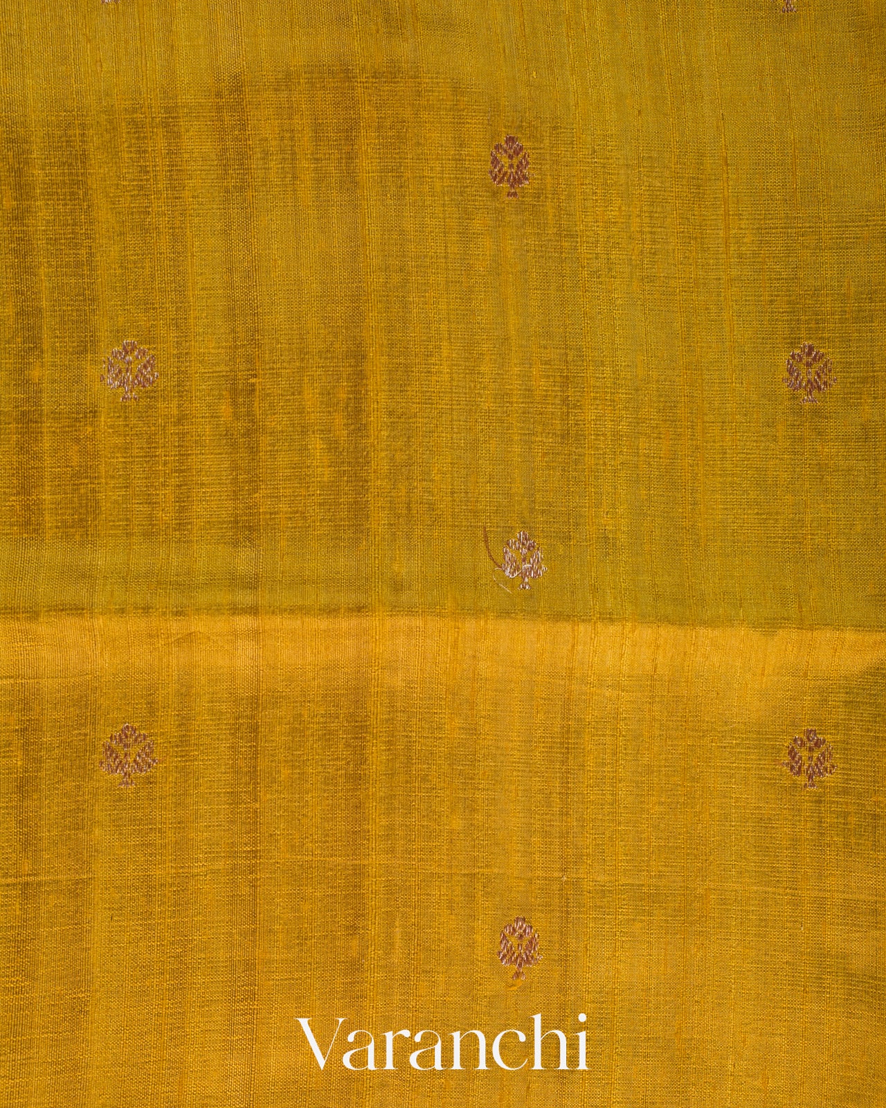 Mustard Yellow Pure Raw Silk Handloom Saree
