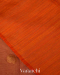 Rust Orange Pure Muslin Silk Handloom Saree