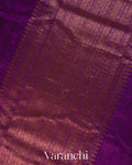 Deep Purple Pure Raw Silk Handloom Saree