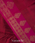 Wine Red Pure Raw Silk Handloom Saree