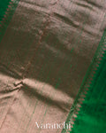 Bottle Green Pure Raw Silk Handloom Saree