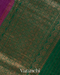 Deep Purple Pure Raw Silk Handloom Saree