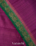 Deep Purple Pure Raw Silk Handloom Saree