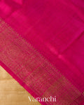 Cream Pure Raw Silk Handloom Saree