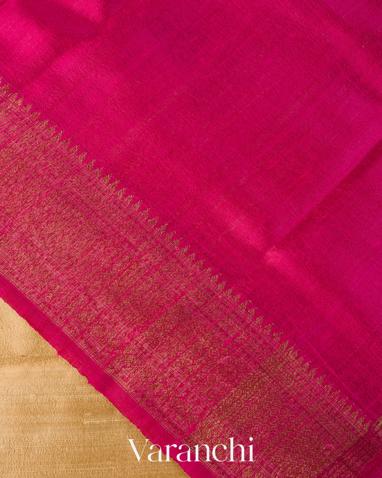 Cream Pure Raw Silk Handloom Saree