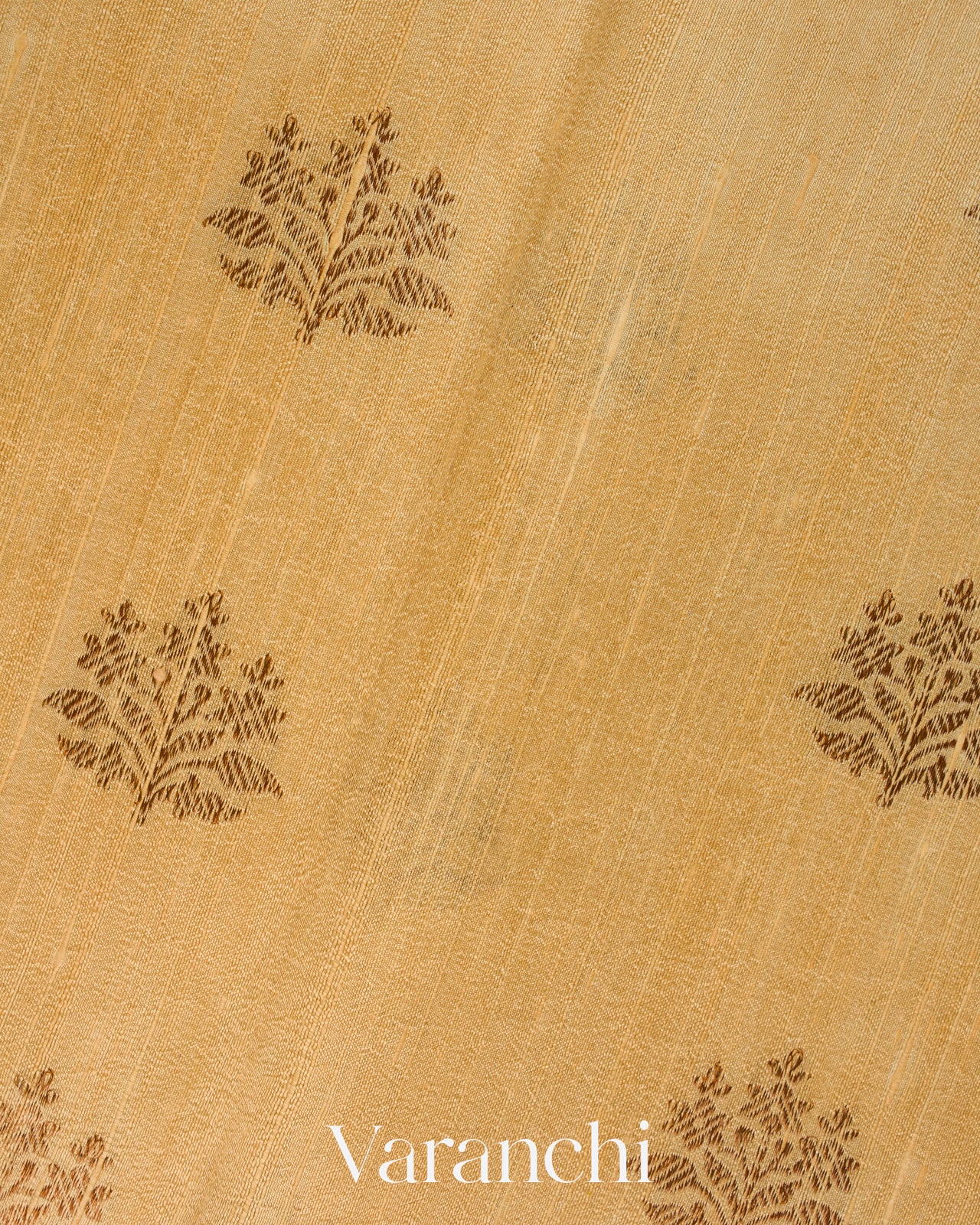 Cream Pure Raw Silk Handloom Saree