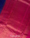 Royal Blue Pure Raw Silk Handloom Saree