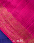 Royal Blue Pure Raw Silk Handloom Saree