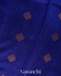 Royal Blue Pure Raw Silk Handloom Saree