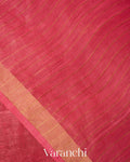 Rose Pink Sequin Embroidered Pure Silk Linen Handloom Saree