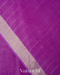 Purple Lotus Jamdani Pure Silk Linen Handloom Saree