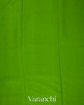 Parrot Green Pure Mysore Crepe Silk Saree