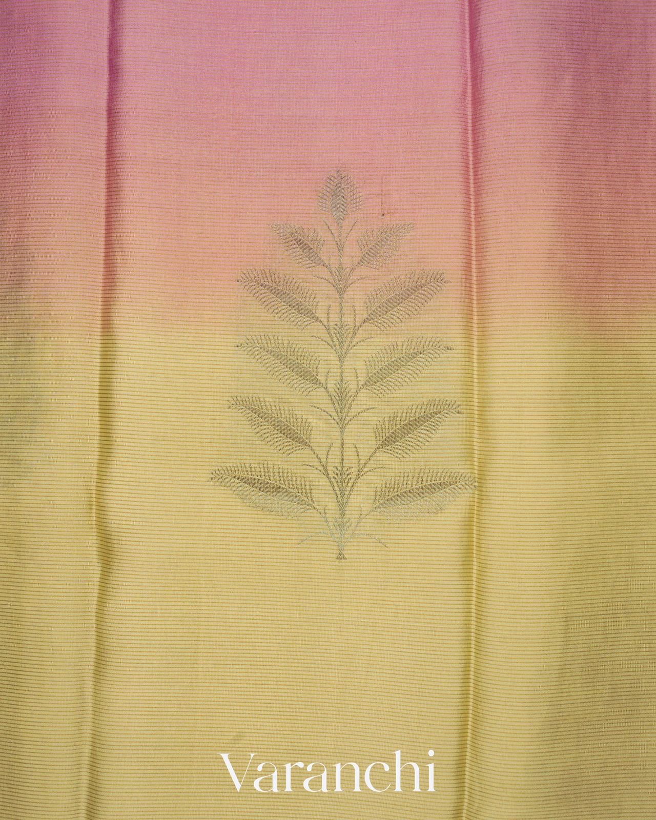 Lime Green Ombre Pure Mysore Crepe Silk Saree