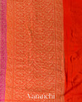 Royal Blue Jaal Pure Crepe Silk Handloom Saree