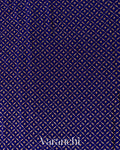 Royal Blue Jaal Pure Crepe Silk Handloom Saree