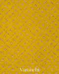 Lime Yellow Diamond Jaal Pure Crepe Silk Handloom Saree