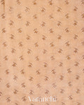 Beige Pure Crepe Silk Handloom Saree