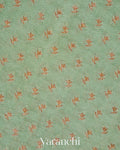 Mint Green Pure Crepe Silk Handloom Saree