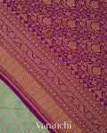 Mint Green Pure Crepe Silk Handloom Saree