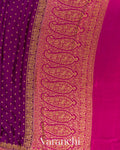 Royal Purple Pure Crepe Silk Handloom Saree