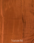Choclate Brown Pure Crepe Silk Handloom Saree