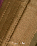 Mauve Pure Tussar Silk Handloom Saree