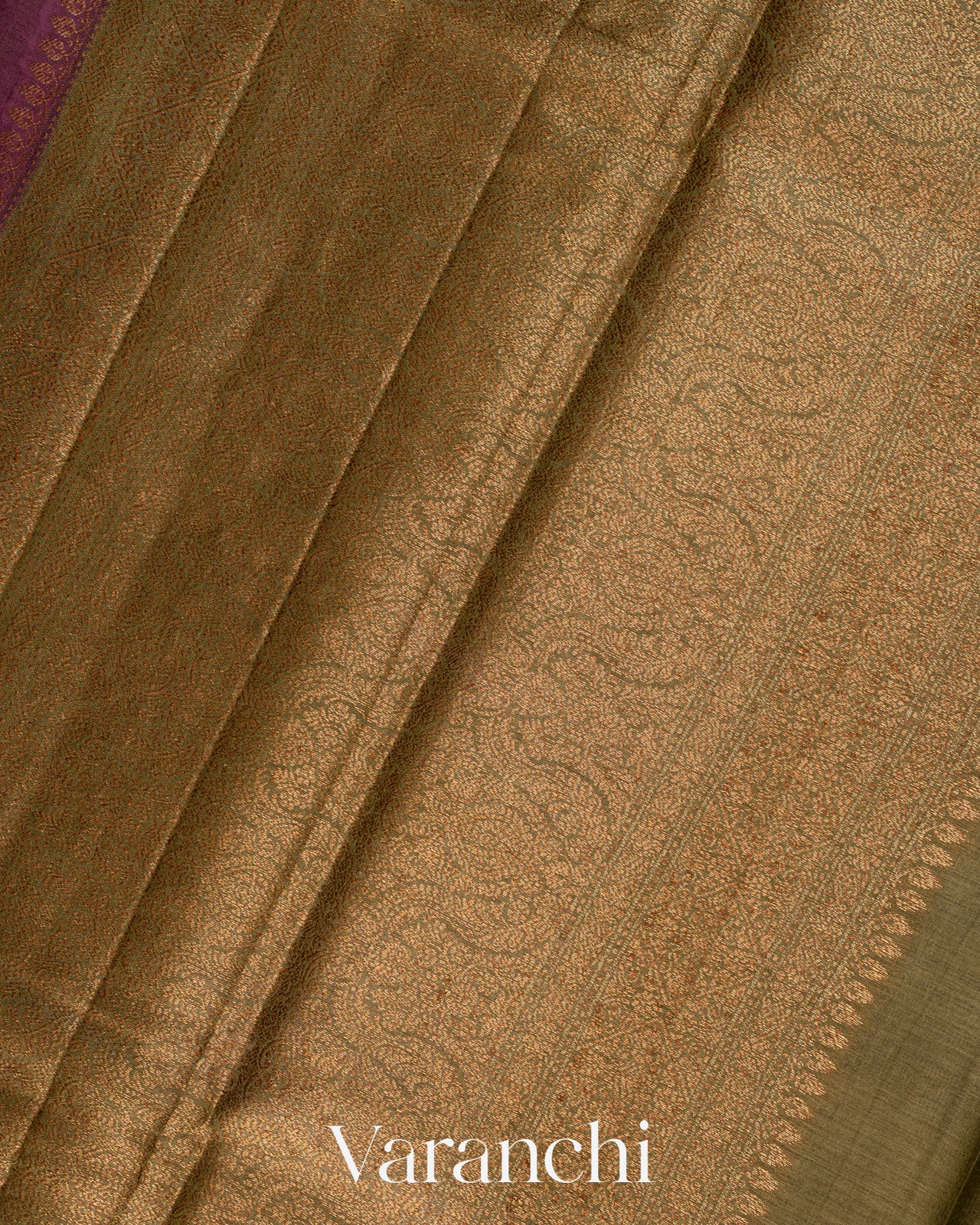 Mauve Pure Tussar Silk Handloom Saree