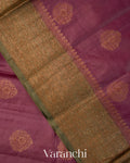 Mauve Pure Tussar Silk Handloom Saree