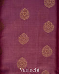 Mauve Pure Tussar Silk Handloom Saree