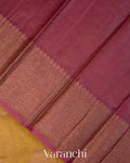 Mustard Yellow Pure Tussar Silk Saree