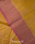 Mustard Yellow Pure Tussar Silk Saree
