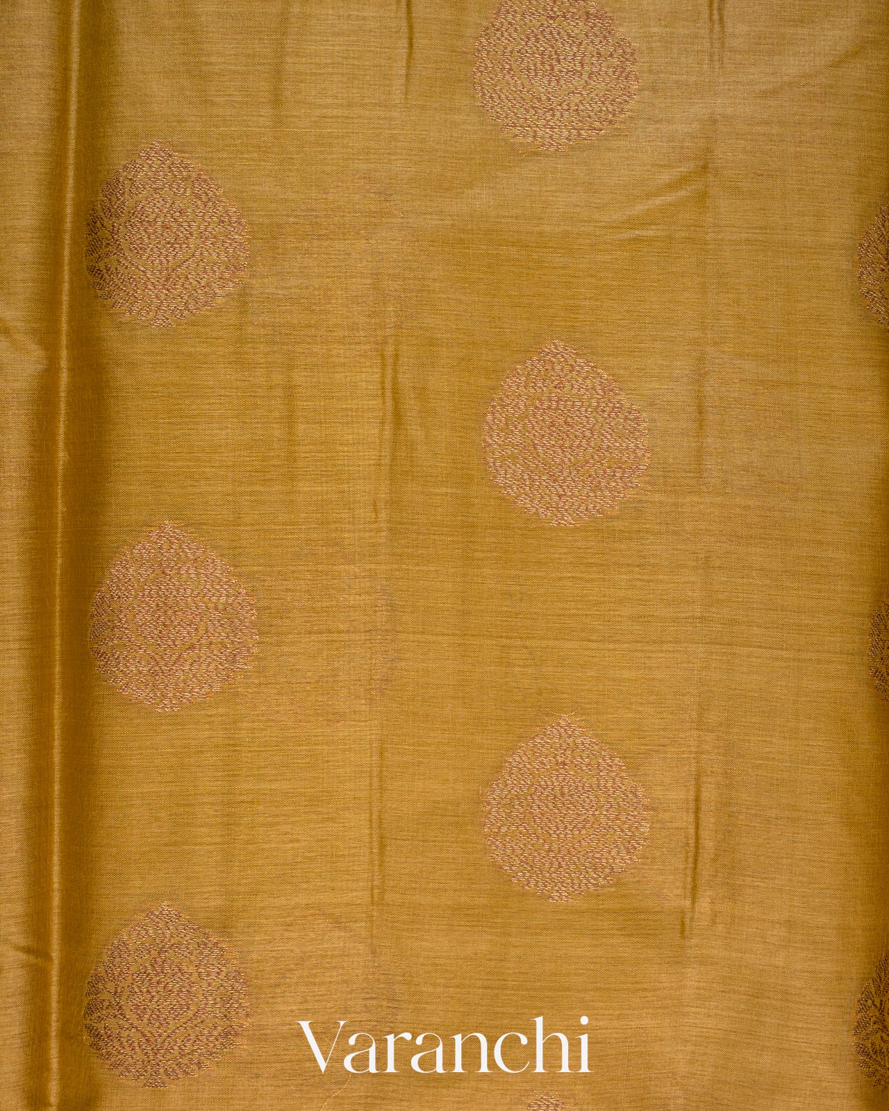 Mustard Yellow Pure Tussar Silk Saree
