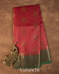 Coral Pure Tussar Silk Handloom Saree